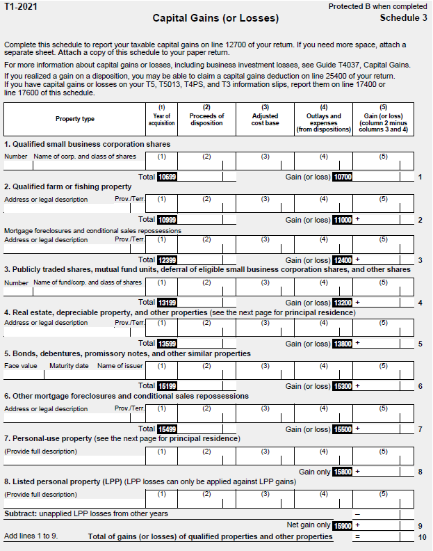 Schedule 3 tax return form
